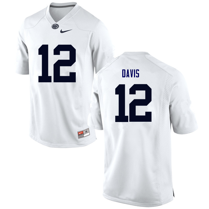 NCAA Nike Men's Penn State Nittany Lions Desi Davis #12 College Football Authentic White Stitched Jersey ADH7798SN